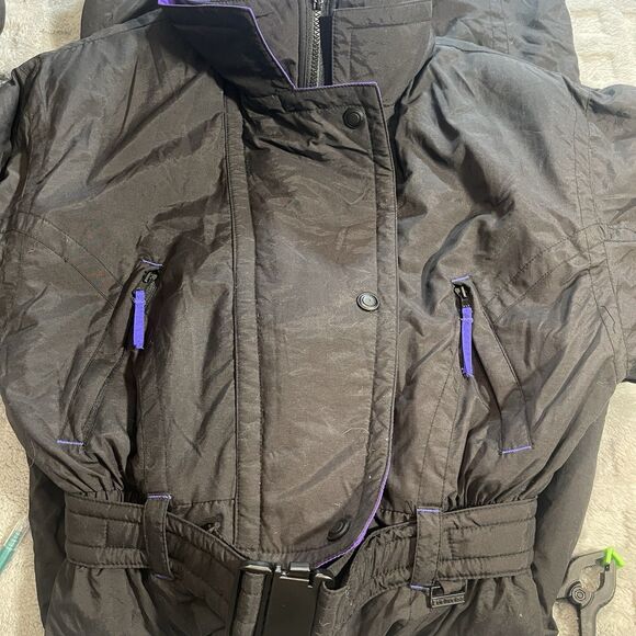 VTG Ski Suit One Piece Snowsuit 80s 90s EDELWEISS Snow Bib Womens 14 Aztec Clean - Picture 7 of 16